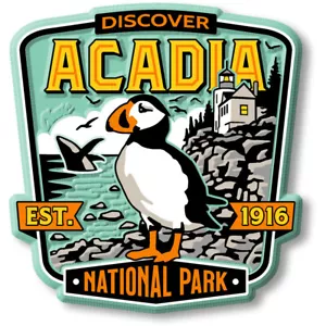 Acadia National Park Badge Magnet by Classic Magnets - Picture 1 of 4