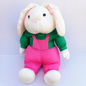 Vintage International Silver Co Nylon Rabbit Bunny Plush-Felt Eyes-Easter-19" - Picture 1 of 11