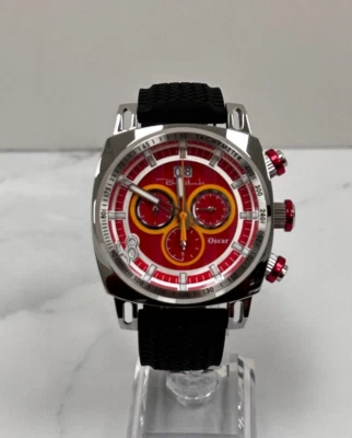 Ritmo Mundo Racer Oscar Chrono 不锈钢红色表盘男士腕表 2221/奥斯卡 — 第 1/2 张图片
