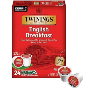 Twinings English Breakfast Black Tea K-Cup Pods for Keurig, 24 Count (Pack of 1) - Picture 1 of 6