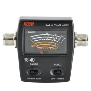 NISSEI RS-40 Power SWR Meter Testing PL259 125-525MHz Standing-Wave Ham Tester - Zdjęcie 1 z 7