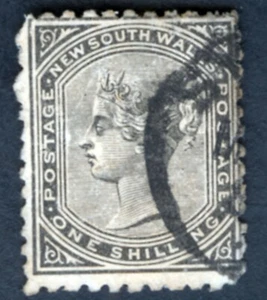 New South Wales 1876 Sc 60  1S Black,  Used - Picture 1 of 2