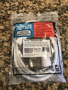 TRIPP LITE P005-006-AWH STANDARD COMPUTER POWER EXTENSION CORD, C13 to C14, 15A - Picture 1 of 3