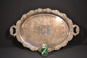 Riesiger 31" englischer Silberteller Serviertablett Platte Silverplate Henry Rogers - Bild 1 von 11