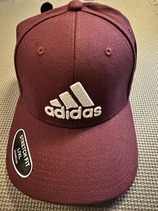 Adidas Mens Producer 2 Cap Stretch Fit L/XL Victory Crimson Burgundy Hat - Picture 1 of 13