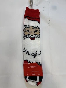 Wondershop Multicolor Cozy Comfy Men's Size 6-12 Santa Claus 1 Pair Crew Socks - Picture 1 of 24