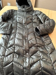 CALVIN KLEIN PACKABLE LIGHTWEIGHT DOWN LONG COAT BRONZE WOMENS SZ M - Picture 1 of 10