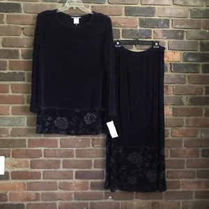 JESSICA HOLBROOK  |  Embellished Top & Maxi Skirt Set Sz 1X -Cheapchicplus - Picture 1 of 5