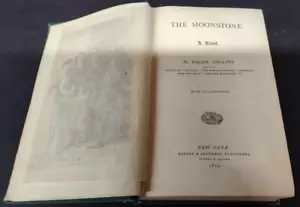 The Moonstone by Wilkie Collins 1874 Hardcover Harpers Library Edition - Picture 1 of 7