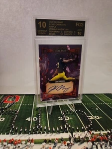 2023 Wild Card 5 Card Draw Jake Moody Purple Autograph 1/4 - Picture 1 of 2