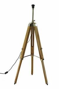 Nautical Floor Lamp Wooden Tripod Lighting Stand Shade Fixture Home Halloween - Picture 1 of 3