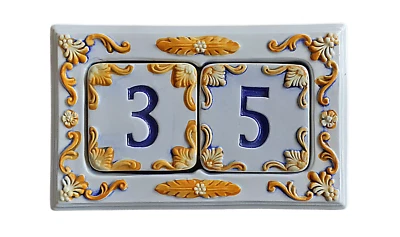 ARREDEN Numero civico in ceramica per esterni blu o rosso componibile personalizzabile