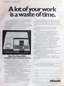 1974 Advert OLIVETTI 'P652' Modular Micro-Computer System Original Print Ad 744D - Imagen 1 de 1