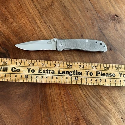 Gerber Air Ranger Folding Pocket Knife Liner Lock Combo Edge Blade Silver - Image 1 of 4