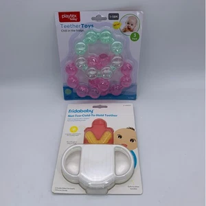 Fridababy/Playtex: Not-Too-Cold-To-Hold-Teether & 3-Pk. Toys *NEW* (1-18 Months) - Picture 1 of 5
