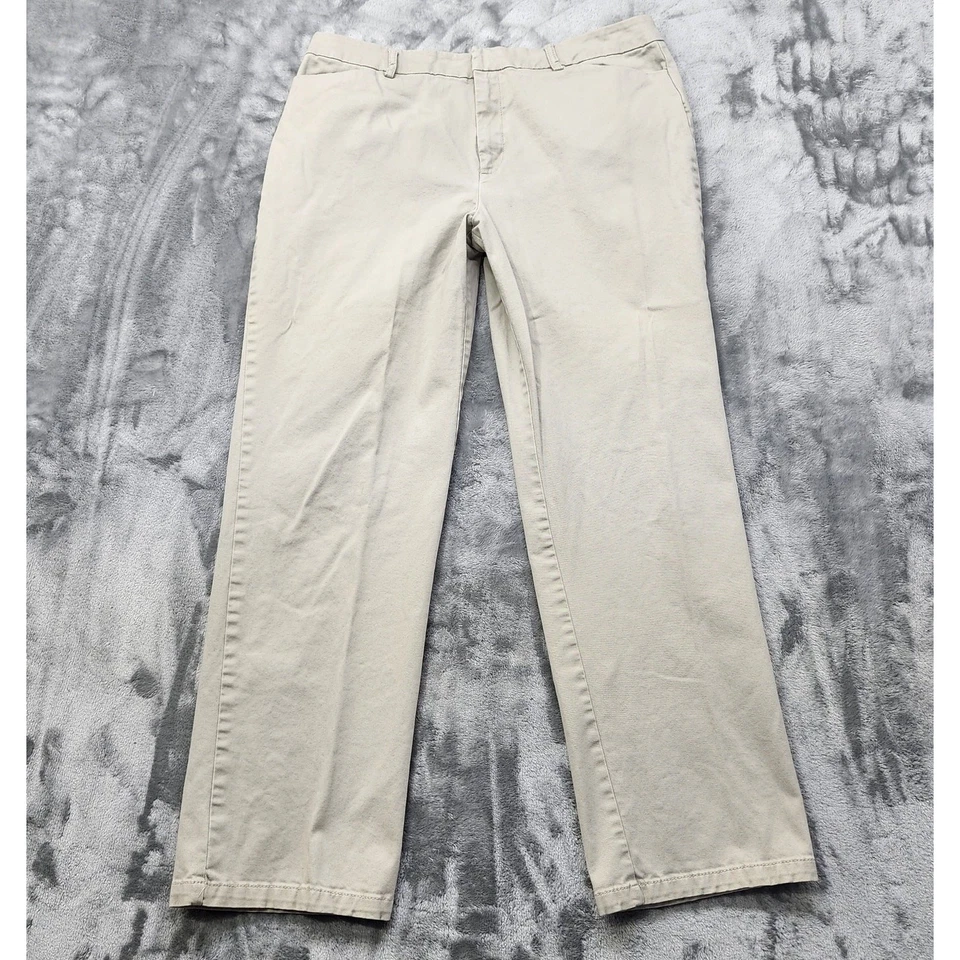 Pantalones Caribbean Joe Para Mujer 14 Tostado Caqui Pierna Recta Chino Elástico Algodón Oficina Foto 1 de 4