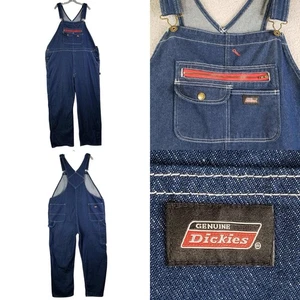 Dickies Carpenter Bib Overalls Mens Size 2XL Regular Blue Denim Country - Picture 1 of 11