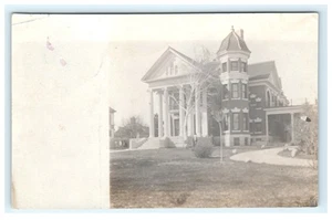 1908 L.H. Perkins House, 4th and Main Kansas Lawrence RPPC Postcard View - Picture 1 of 3