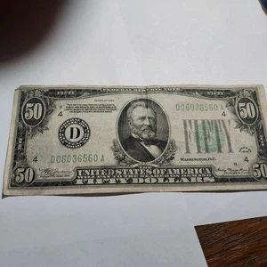 1934 $50.00 Federal reserve note - Picture 1 of 1