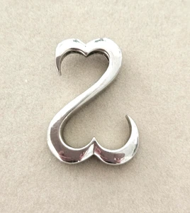 Jane Seymour Open Hearts Stamped .925 Sterling Silver Pendant - Picture 1 of 5