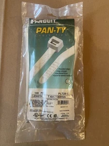 PLT2S-C PANDUIT HÖSCHEN VERSCHLUSS KABELBINDER NYLON NATUR 7,4 ZOLL  100 TEILIGES PAKET - Bild 1 von 3