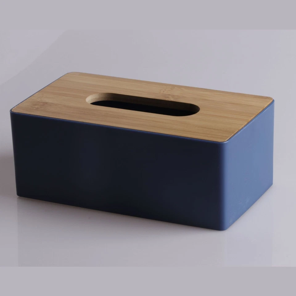 Wood Tissue Box Cover Gloves Box Holder Wooden Rectangular Tissue Box Holder - Image 1 of 4