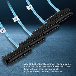 SFF 8643 To 4 SAS 29P Cable 12Gbps High Speed SFF 8643 To Cord For Serv NEW - Afbeelding 1 van 12