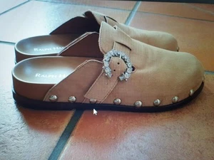 RALPH HARRISON Clogs Hausschuhe Pantoffeln caramel Gr. 39 - Bild 1 von 7