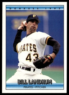 1992 Donruss Bill Landrum Pittsburgh Pirates #221 - Image 1 of 2