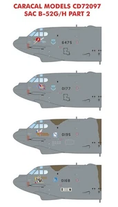 Caracal 1/72 decal CD72097 Strategic Air Command B-52G/H Stratofortress - Pt 2 - Picture 1 of 5