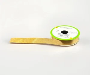 Floral Garden Satin Ribbon, Gold Colored 5/8" x 9' 3 Yards - Picture 1 of 2