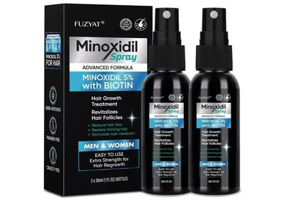 5% Minoxidil Hair Growth Spray for Men & Women - 2PCS Hair Regrowth Solution - Image 1 of 4