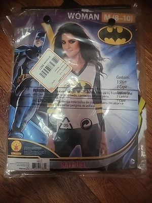 NEW Batgirl Halloween Women/adult Batgirl Costume Medium Size Sporty Tee & Cape - Image 1 of 4
