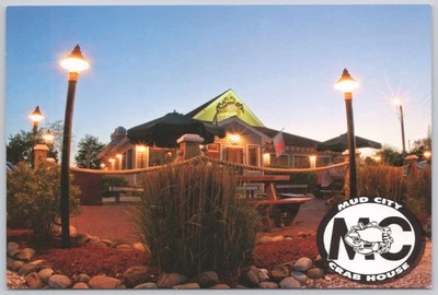 Manahawkin New Jersey Postcard Mud City Crab House Restaurant - Image 1 of 2