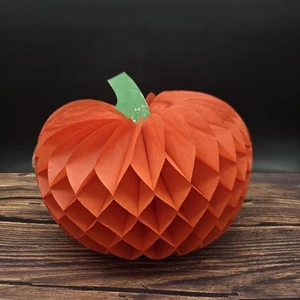 Beistle Halloween Thanksgiving Paper Honeycomb Pumpkin Table Decoration Vintage - Picture 1 of 8