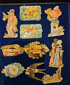 RARE ANTIQUE VICTORIAN DIE CUT SCRAPS SCENES / LANDSCAPES LOT 10 - Picture 1 of 11