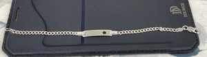 NEU Kinderarmband 15 cm lang Sterlingsilber Stern Identität, Geschenk, Taufe - Bild 1 von 6