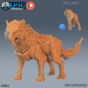 6K Resin 32mm Epic Miniatures Fenrir Wolf Armoured (Large) for D&D, Role-Play - Picture 1 of 1