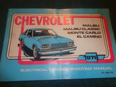 Chevrolet Malibu 1978/Monte Carlo/El Camino manual eléctrico de solución de problemas Foto 1 de 4