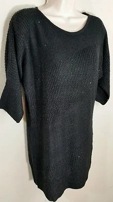 Suéter Apt 9 Punto Mixto Lentejuelas Infusión Manga 3/4 Dolman Talla S Negro Nuevo con Etiquetas Foto 1 de 4