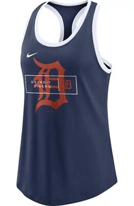 Detroit Tigers Women's Nike Navy Racerback Tank Top -New With Tags! - Picture 1 of 2