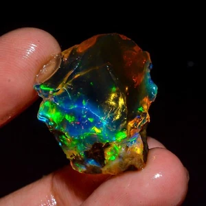 Natural Ethiopian Opal Rough Specimen Opal Crystal Welo Fire Opal Approx 21 Ct. - Picture 1 of 4
