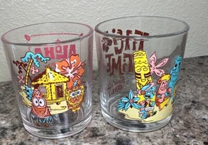 Loot Crate Spongebob Squarepants Nickelodeon Juice Glass Set of Two Tiki Aloha - Picture 1 of 13