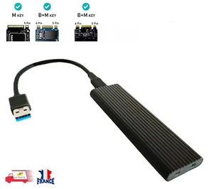 Adaptateur de boîtier M.2 vers USB 3.0 pour SSD NVME, PCIE NGFF SATA M+B Key - Afbeelding 1 van 5
