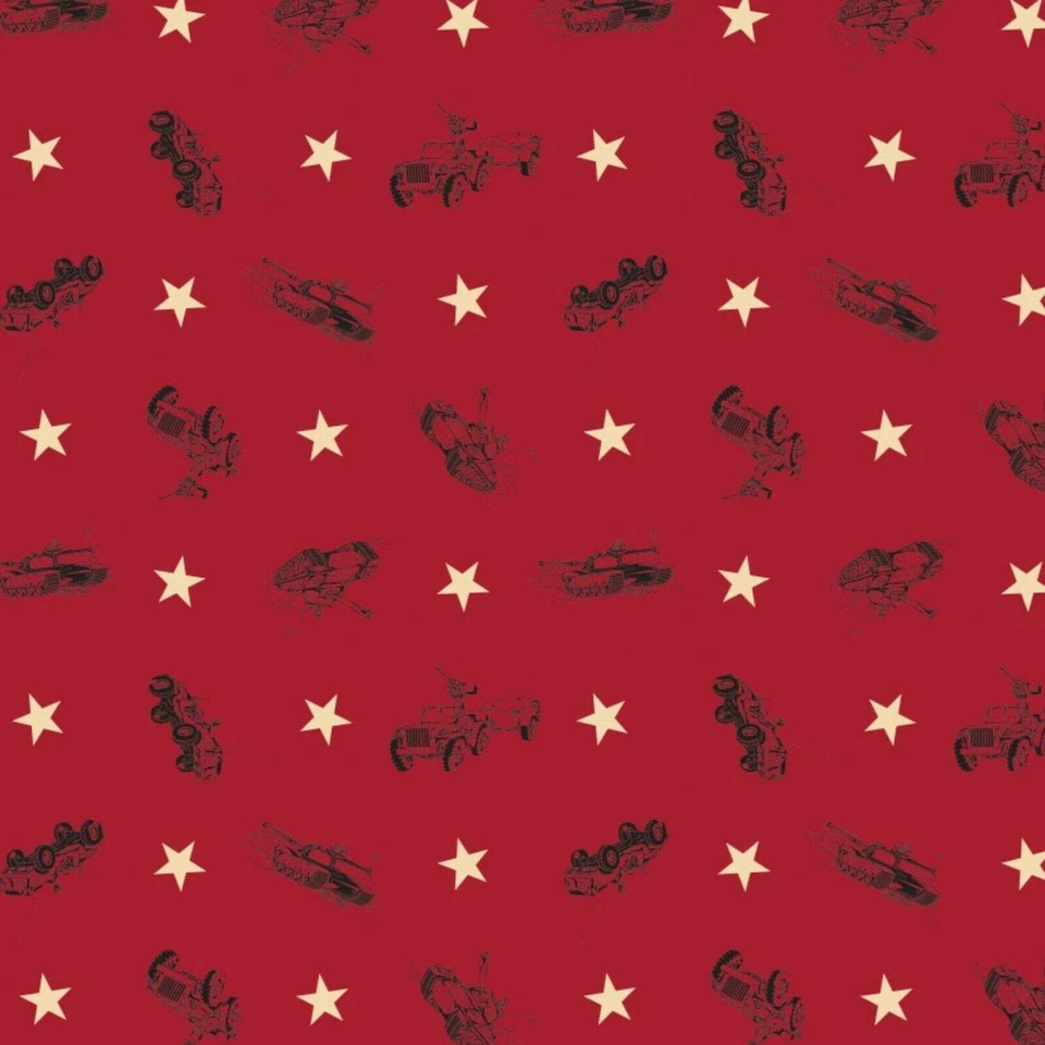 G.I. Joe Adventure Team Hawk Red 100% Cotton Fabric by The Yard - Image 1 of 1