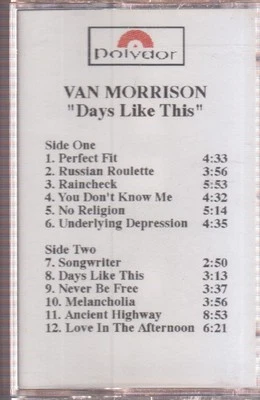 van Morrison days like this cassette promo  - Image 1 of 2