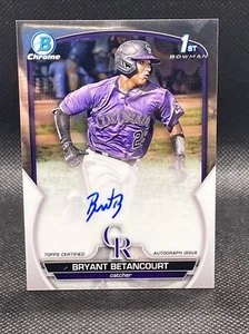 2023 Bowman cromato 1st Prospects auto Bryant Betancourt Colorado Rockies - Foto 1 di 2