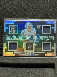 2023 Panini Spectra Building Blocks Patches LUKE SCHOONMAKER RC 48/99 Cowboys - Picture 1 of 2