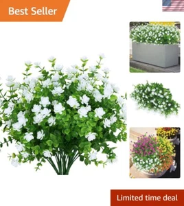 Artificial Flowers Fake Outdoor UV Resistant Boxwood Plants Shrubs 4 Pack, Fa... - Picture 1 of 9