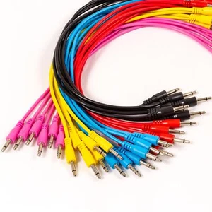 foxDC Euro Rack Modular Synth CV Patch Cables. 3.5mm Mono TS Wires - Picture 1 of 8